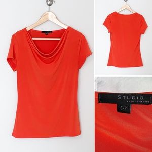 Studio by Liz Claiborne Orange Ladies Blouse - Sma